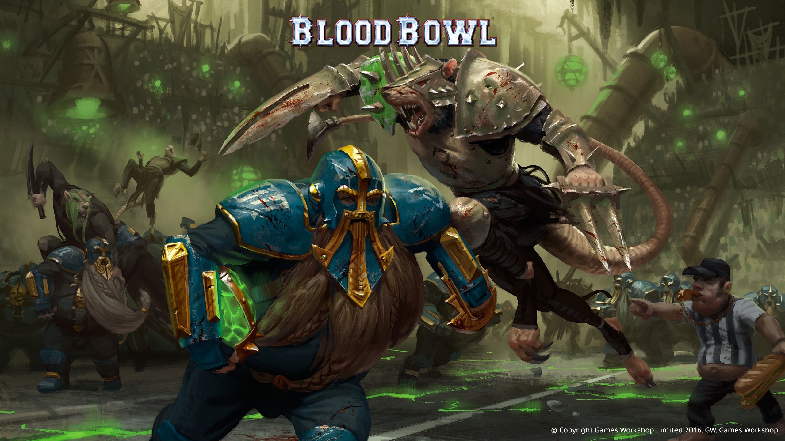Arte para Blood Bowl 3 de videojuego.